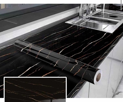 Picture of Self adhesive waterproof wallpaper sticker for home deco (Black)