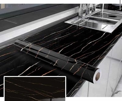 Picture of Self adhesive waterproof wallpaper sticker for home deco (Black 2 meter)