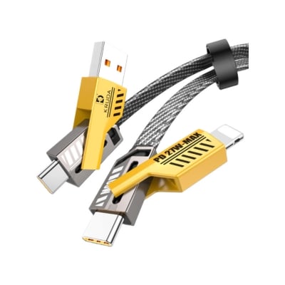 Picture of CASIFY CU05 65W 4 in 1 65W Fast Charging Cable USB To Type C PD Cable Fast Charger Mobile Phone Cable 65W Fast Charging Cable Type C to C Usb To C To iPhone Cable