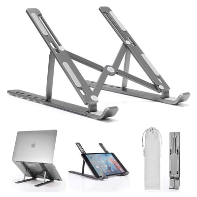 Picture of Creative Folding Laptop Stand – Premium Aluminum Alloy Bracket for 10-17 Inch Tablets & Laptops