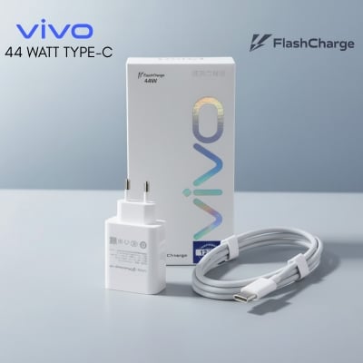 Picture of riginal VIVO 44W Flash Charger & Type-C Cable - 4.0 44W Fast Charging for V20, V23, V25, V27, V30, Y Series & More