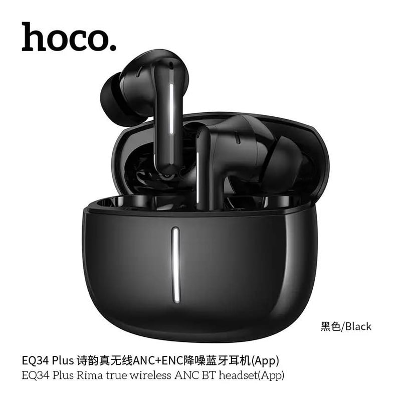 Picture of Hoco EQ34 Plus True Wireless ANC+ENC Noise Reduction App Control Bluetooth Earphone(Black)