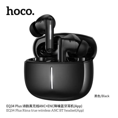 Picture of Hoco EQ34 Plus True Wireless ANC+ENC Noise Reduction App Control Bluetooth Earphone(Black)