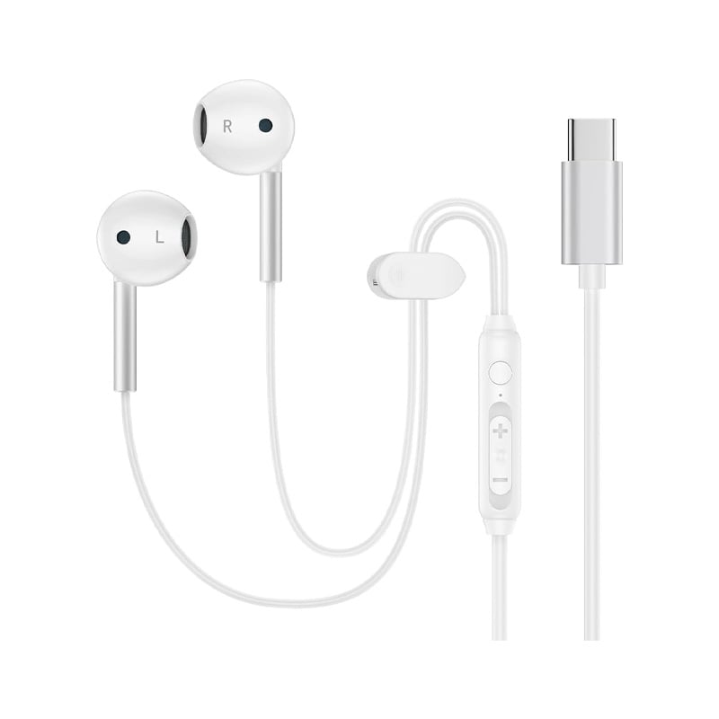 Picture of For Apple Type C Headphone/ Earphone for iPhone 15, 15 Pro, 15 Plus, 15 Pro Max, iPhone 16, iPhone 17 Series & USB-C Devices | Lightweight Non-In-Ear Design EarPods with Built-in Remote Control | Comfortable Audio Experience for Music, Movies & Calls