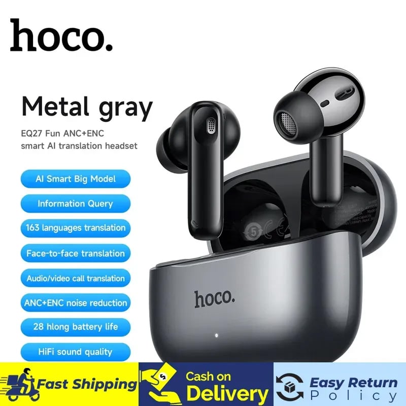 Picture of Hoco EQ27 Fun AI Translation Earbuds | ANC+ENC Noise Reduction | Supports 134 Languages