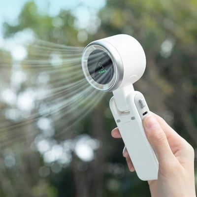 Picture of Turbo Fan HandheldRechargeable Fan Portable Mini Hand Fan USB Rechargeable Foldable Hanging Neck Fan 3600mAh USB Mini Portable Small Turbo Fan