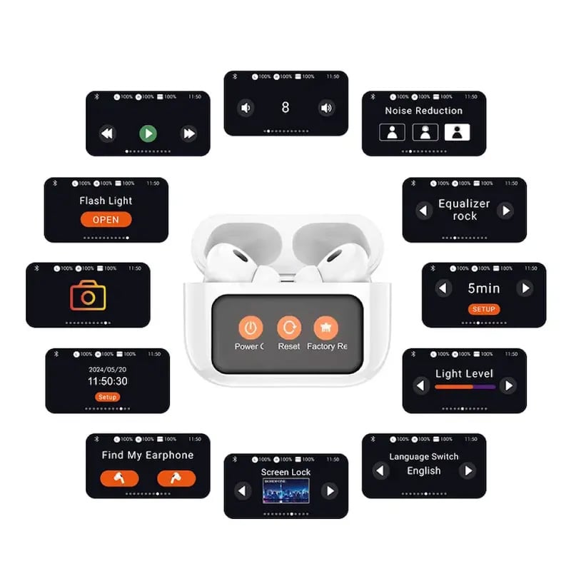 Picture of Hoco EW72 ANC True Wireless Earbuds with HD Display