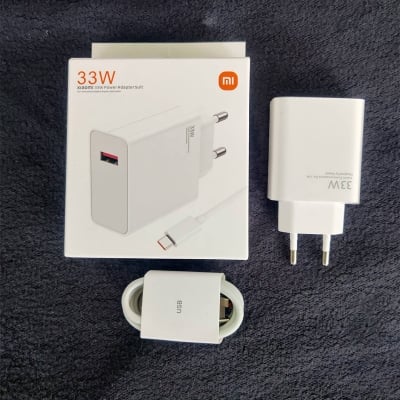 Picture of Xiaomi Fast Charger 33W Turbo Charge Original EU QC 4.0 Adapter 3A Usb Type C Cable For MI 10 9T 9 A3 Redmi Note 8 9 9s Pro