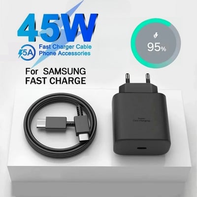 Picture of Ep-TA845 Samsung 45w Power Adapter Charger Supercharger Type C Usb Fast Charging Galaxy S25 Ultra S24 + S23 A36 A56 M56 Tab S10+