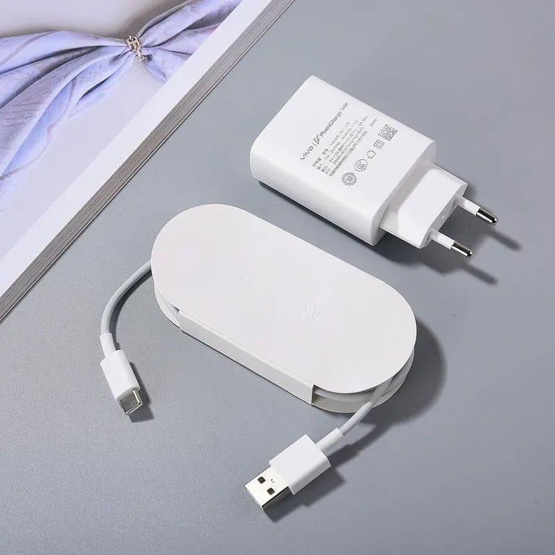 Picture of riginal VIVO 44W Flash Charger & Type-C Cable - 4.0 44W Fast Charging for V20, V23, V25, V27, V30, Y Series & More