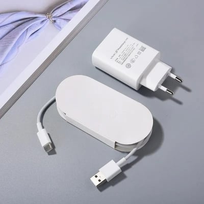 Picture of riginal VIVO 44W Flash Charger & Type-C Cable - 4.0 44W Fast Charging for V20, V23, V25, V27, V30, Y Series & More