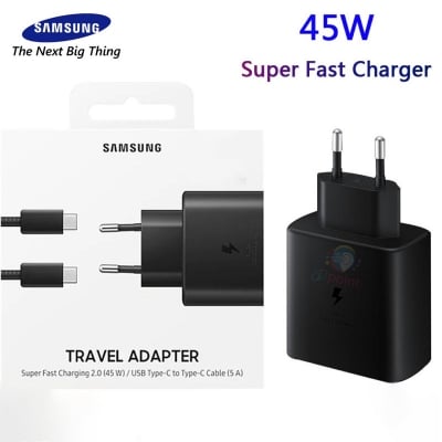 Picture of 45W Super Fast Charger for Samsung Galaxy S24 Ultra, S23 Ultra, S22 Ultra, S21 Ultra, Z Flip6, Z Flip5, Z Fold6, Tab S10, S9, S8, S7, A9, Google Pixel, USB C Plug 5A Charging Cable, PPS PD 3.0 Charge