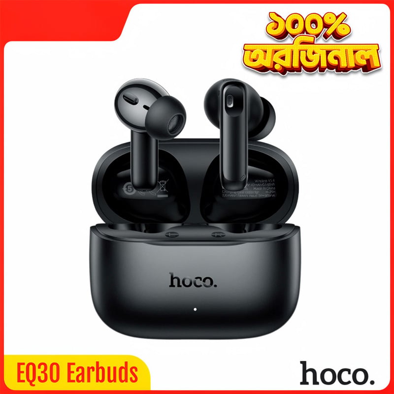 Picture of HOCO EQ30 Wireless Bluetooth Headphones – Over Ear Headphone with Deep Bass, Comfortable Design, Free Protective Cover, Long Battery Backup