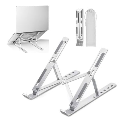 Picture of Creative Folding Laptop Stand – Premium Aluminum Alloy Bracket for 10-17 Inch Tablets & Laptops