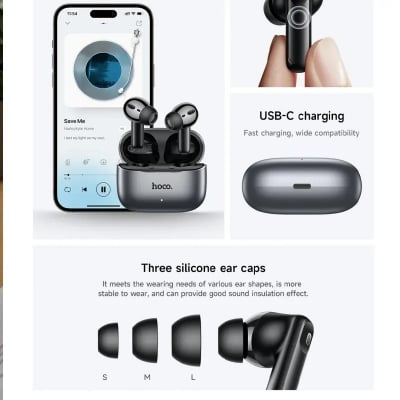 Picture of Hoco EQ27 Fun AI Translation Earbuds | ANC+ENC Noise Reduction | Supports 134 Languages