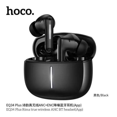 Picture of Hoco EQ34 Plus True Wireless ANC+ENC Noise Reduction App Control Bluetooth Earphone(Black)