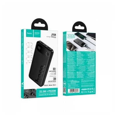 Picture of HOCO | J154 Victorious 10000mAh Power Bank | 22.5W Fast Charge + PD 20W | 3 Outputs (USB-A×2 22.5W, Type-C 20W) | Type-C 18W Input | LED Digital Display | For Android & iPhone