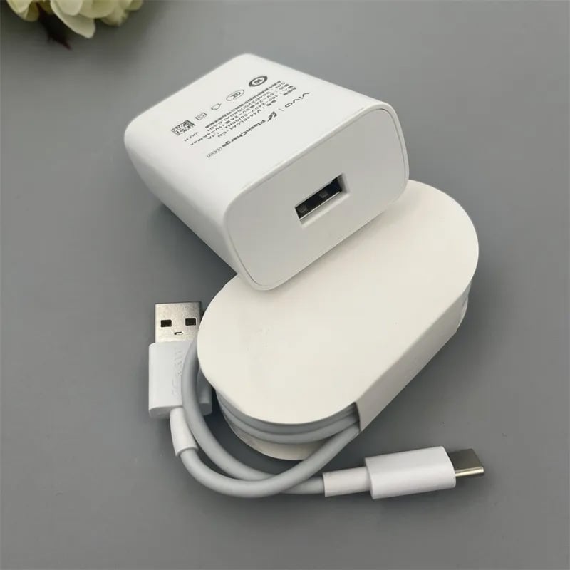Picture of riginal VIVO 44W Flash Charger & Type-C Cable - 4.0 44W Fast Charging for V20, V23, V25, V27, V30, Y Series & More