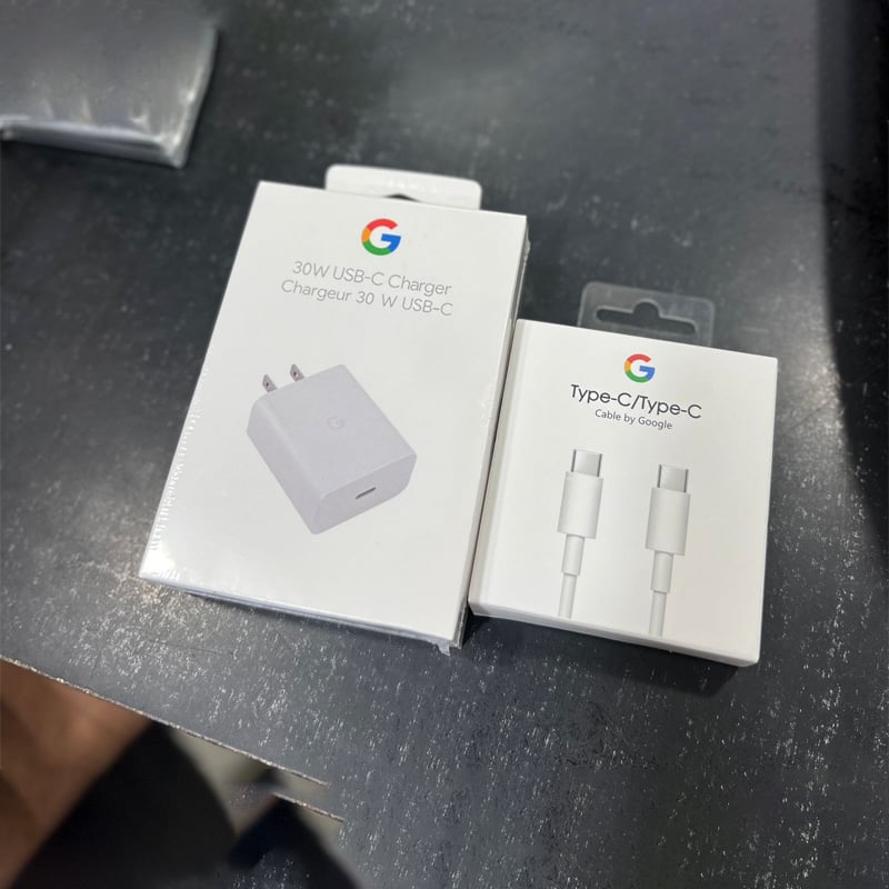 Picture of 100% Google 30W USB-C Charger Fast Charging Pixel Phone Charger Adapter and Type C To Type-C PD Cable Compatible with Google Products and Other USB-C Devices