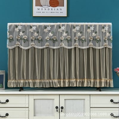 Picture of New High Quality  Beautiful LED TV Cover Elastic System (Cream 65 inch)