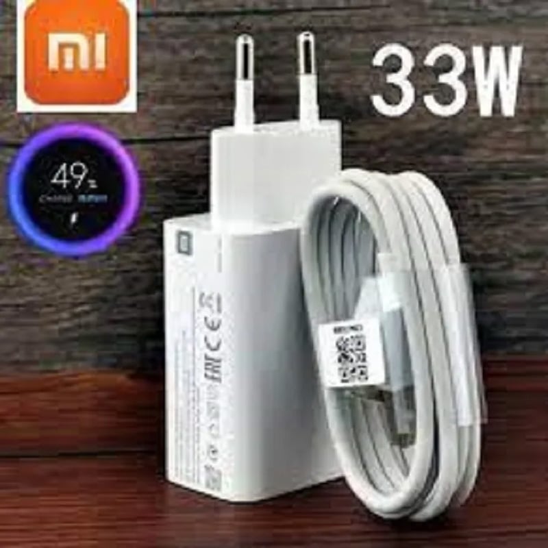 Picture of Xiaomi Fast Charger 33W Turbo Charge Original EU QC 4.0 Adapter 3A Usb Type C Cable For MI 10 9T 9 A3 Redmi Note 8 9 9s Pro