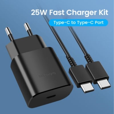 Picture of Samsung 25W PD Fast Charger Type C Original Samsung Charger 25W Super Fast Charge EU Adapter For Galaxy Z Fold Flip 3 4 S23 S22 Ultra Note 21 20 Plus A70 A90 Phone-BDC.COM