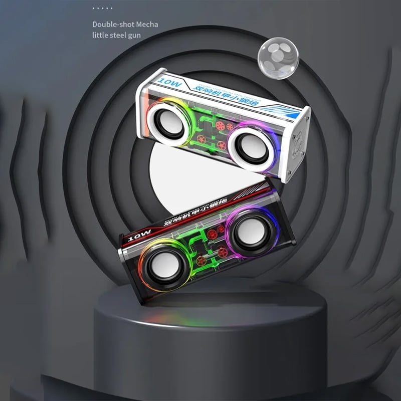Picture of V8 Mecha Transparent RGB Light Bluetooth Speaker - Portable Wireless 5.0 Sound