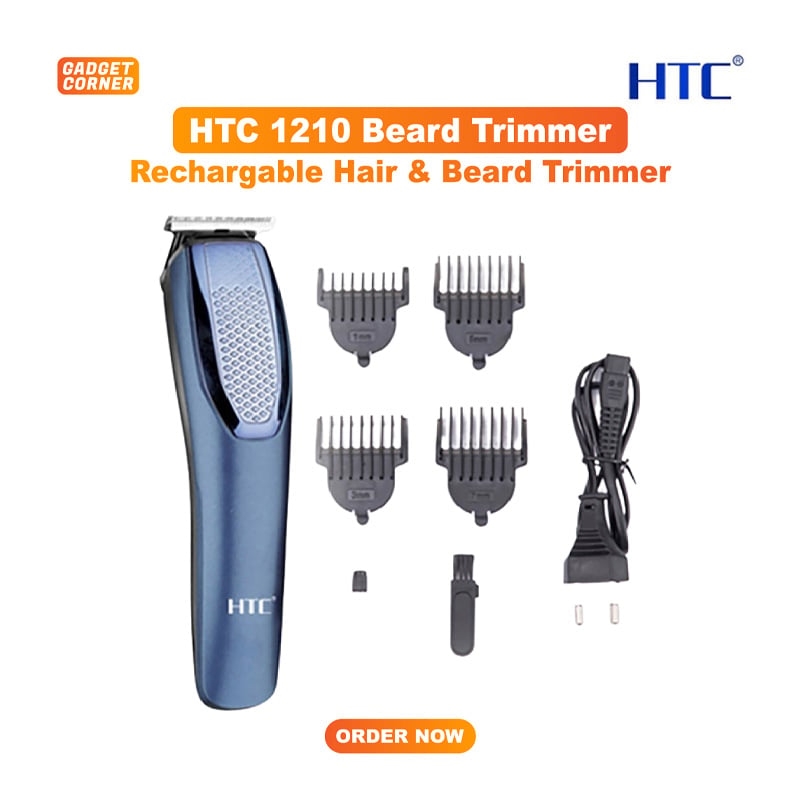 Picture of Htc At 1210 Rechargeable Hair Trimmer -Blue - Trimmer - Trimmer