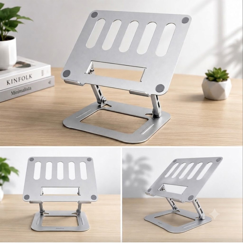 Picture of Neepho NP T4 Portable Laptop stand for Desk - Silver-10/9 inches 