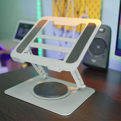 Picture of 360 Degree Rotation havy Duty metal Laptop Stand - Gray-10/9 inches 