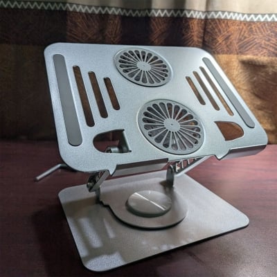 Picture of 360 Degree rotation notebook and laptop stand with cooling fan
