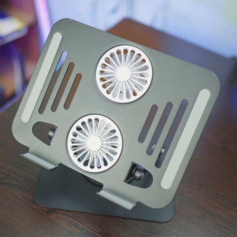 Picture of 360 Degree rotation notebook and laptop stand with cooling fan