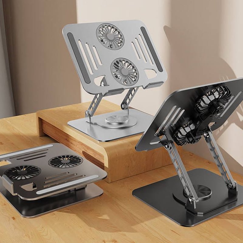 Picture of 360 Degree rotation notebook and laptop stand with cooling fan