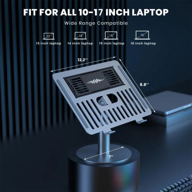 Picture of 360 Degree Rotation Dual cooler metal Laptop stand 