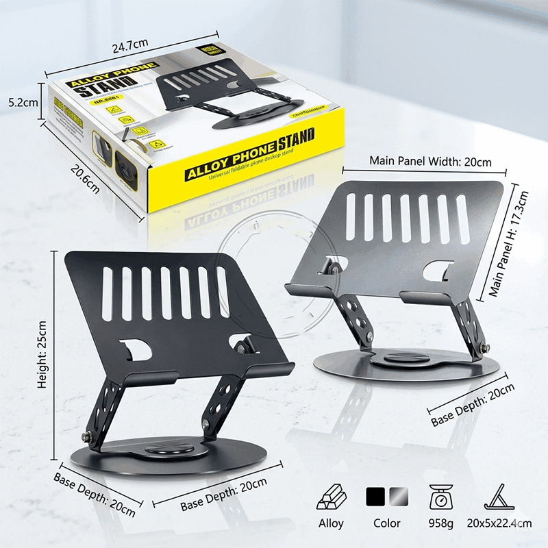 Picture of S961 Foldable Premium Alloy Laptop Stand Price in BD - Gray 