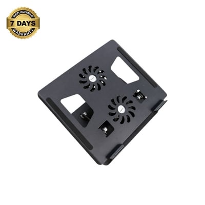 Picture of 360 Degree Rotation Metal laptop stand With cooler  - Black -10/9 inches 
