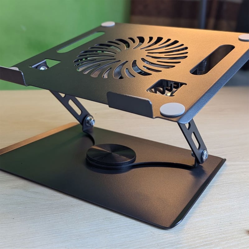 Picture of High Speed Cooler Metal Laptop Stand With RGB light - Black-10/9 inches 