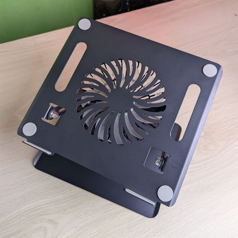 Picture of High Speed Cooler Metal Laptop Stand With RGB light - Black-10/9 inches 