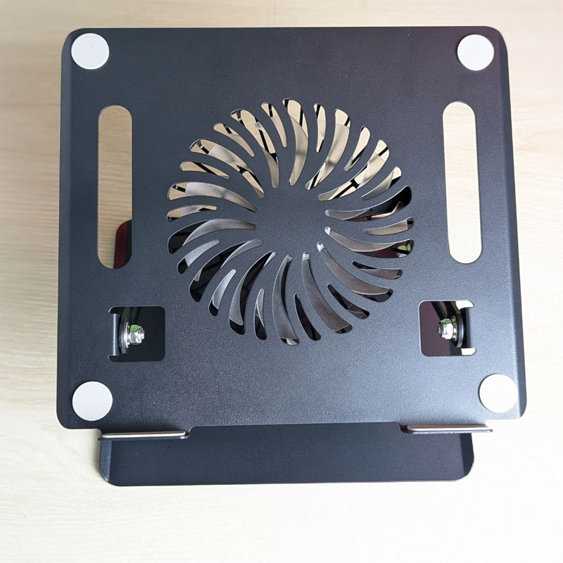 Picture of High Speed Cooler Metal Laptop Stand With RGB light - Black-10/9 inches 