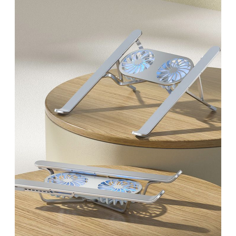 Picture of S400 Aluminium laptop stand with cooling fan - Silver 