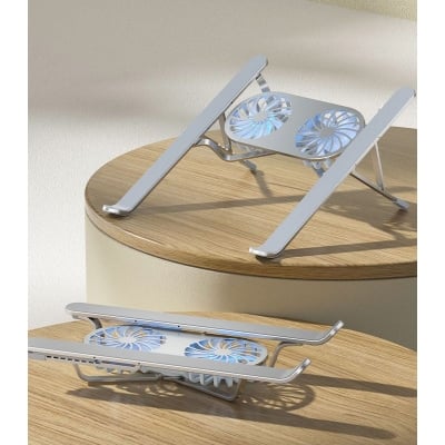 Picture of S400 Aluminium laptop stand with cooling fan - Silver 