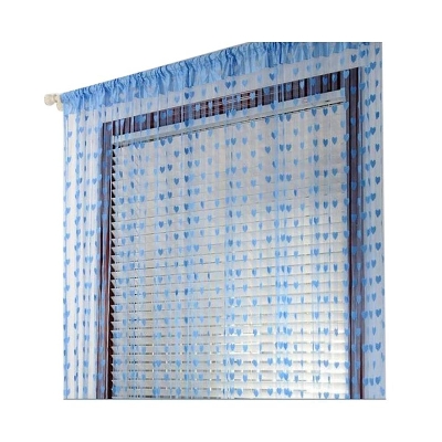 Picture of Heart Shape Net Porda - 2Pcs  - Blue