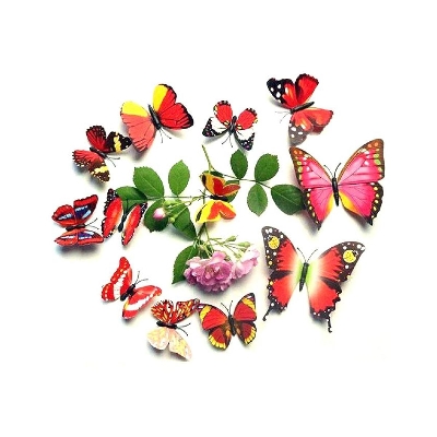 Picture of Butterfly Wall Sticker - 12Pcs - Multicolor