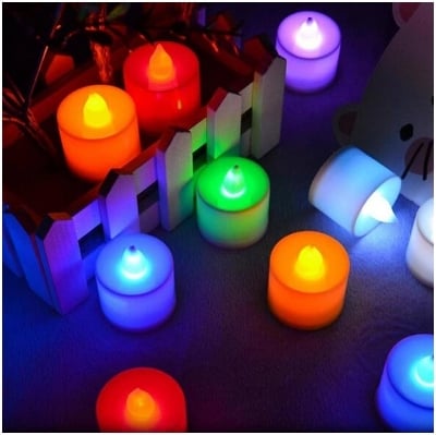 Picture of LED Tea Candle Light - 24PCcs - Multicolor