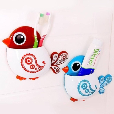 Picture of Bird Toothbrush Holder-2 pcs - Multicolour