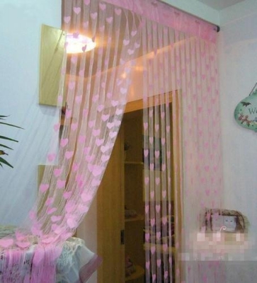 Picture of Heart Shaped Net Curtain / Porda - 2pcs - Muli-color
