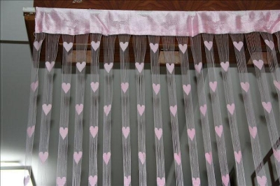 Picture of Heart Shaped Net Curtain / Porda - 2pcs - Muli-color