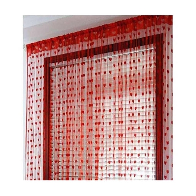 Picture of Heart sharp Net Porda- 2pcs - Red