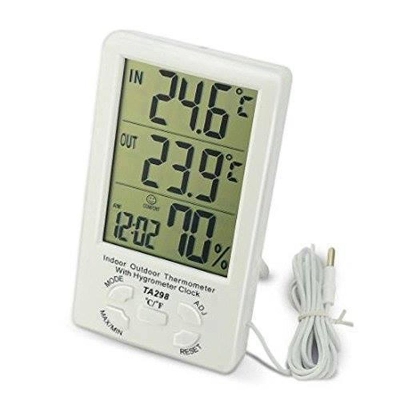 Picture of Indoor/outdoor Thermometer with Hygrometer - White - White