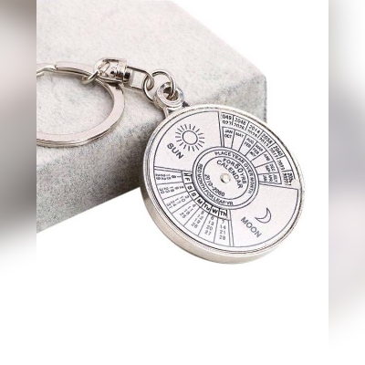 Picture of 50 Years Perpetual Calendar Key Ring - Silver